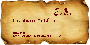 Eichhorn Milán névjegykártya